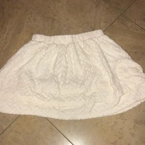 Girls White Lace Skirt